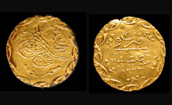 Ottoman Empire, Gold, Mahmud II, 1/4 Cedid Mahmudiye, Sold!